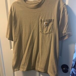 Carhartt Beige Crew Neck Tee with Pocket